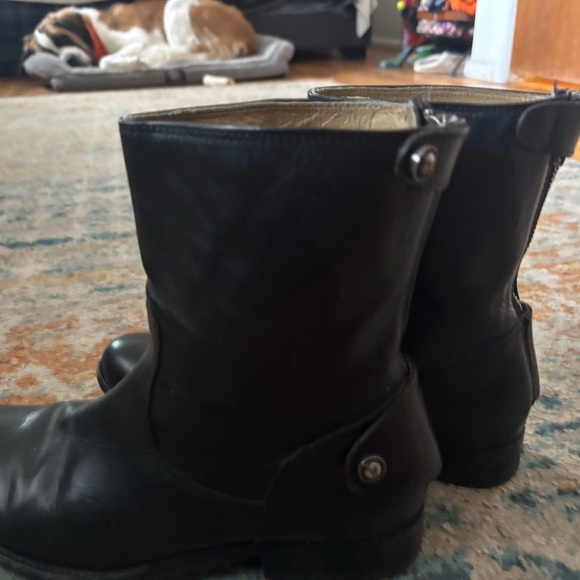 Frye Black Leather Ankle Booties - Picture 2 of 4
